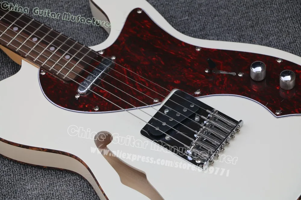 Классический custom shop Thinline роскошная белая электрогитара пользовательский