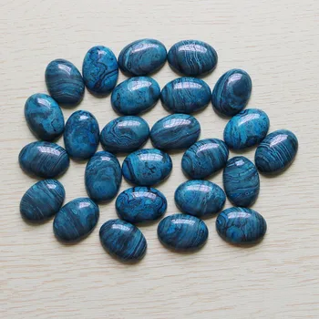 

Wholesale charms blue agat e stone Oval CAB CABOCHON teardrop beads for jewelry making Earrings pendant 18mm*25mm 10pcs/lot
