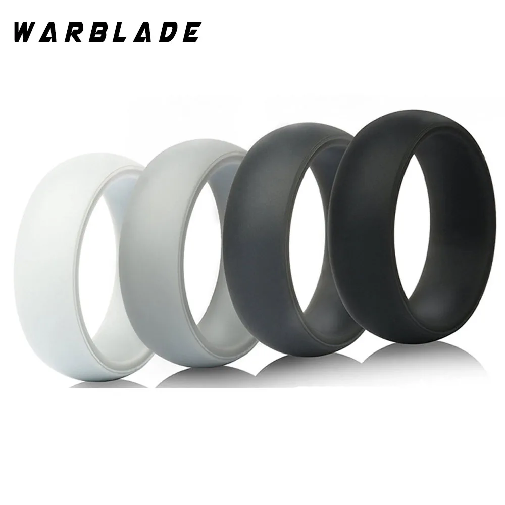 4pcs/set 8mm Food Grade Fda Silicone Ring Hypoallergenic Crossfit