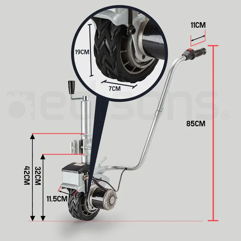 Скидки для 350W Мощность колеса сплава 12v Моторизованный Мини-Караван двигатель лодка Электрический опорное колесо