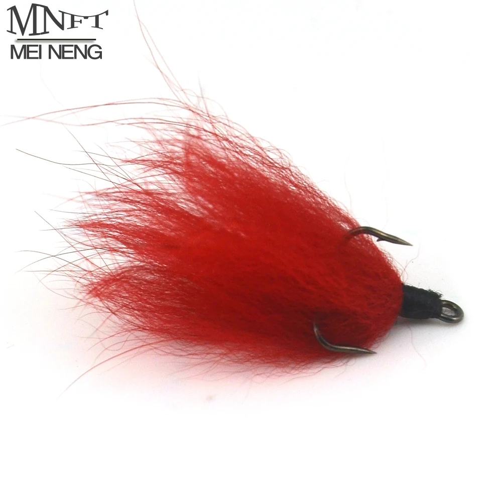 

MNFT 10PCS In Box Treble Hooks fly fishing Lures Red body Three hook artificial bait Trout Fish Bait