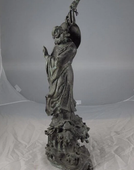 

S1224 Tibet Old Copper Bronze Buddhism Fane Bodhidharma Damo Dharma Buddha God Statue D0318