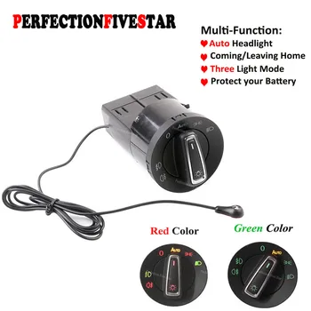 

AUTO Headlight Head Lamp Switch Light Sensor Module MODIFIED Glossy Chrome For VW Golf 4 Jetta MK4 Passat B5 Polo Bora Bettle
