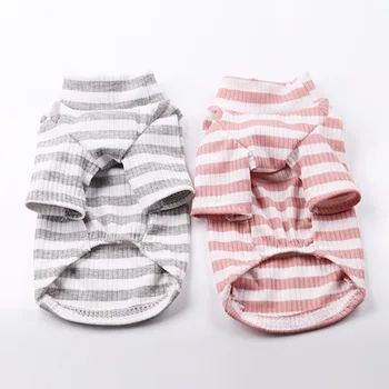 

1 Pcs Pet Dog Puppy Clothes Stripe Elastic Breathable Cute Soft Clothing Gift YU-Home
