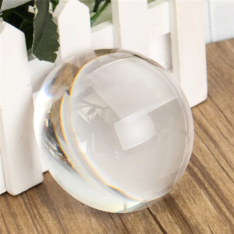 Half Crystal Ball Sphere 80mm Photography Half Lensball Background Decor Divination K9 Glass Crystal Clear Lens Ball Paperweight