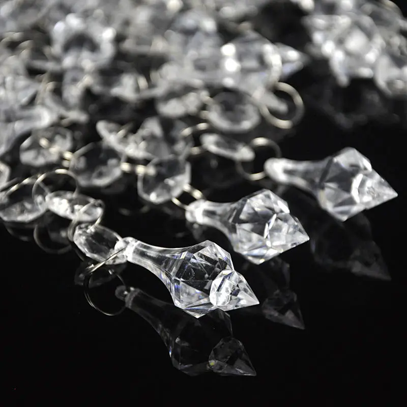 

8PCS Acrylic Crystal Clear Bead Garland Hanging Chandelier Wedding Decor Supplies