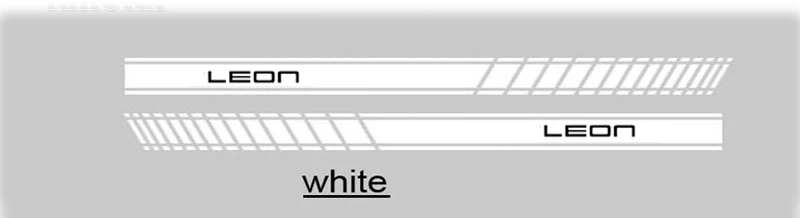 2 шт./партия, автомобильные наклейки в полоску, наклейки-флаг Graphi для seat leon, автомобильные аксессуары - Название цвета: Белый