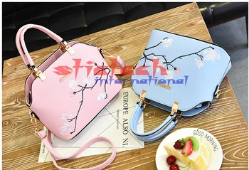 

by dhl or ems 50pcs Women Bag Zipper Handbag Flower Quality Bags National Style Tote Ladies Evening Bag