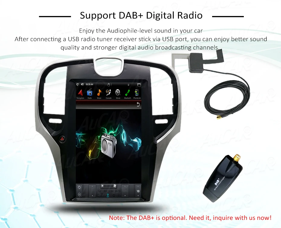 AuCAR Android Tesla вертикальное автомобильное радио для Chrysler 300C 2013-dvd-плеер gps Мультимедиа Навигация стерео сенсорный экран BT видео
