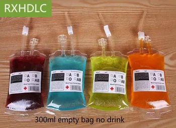 

Clear Food Grade PVC Material Reusable Blood Energy Drink Bag Halloween Pouch Props Vampire New 500pcs