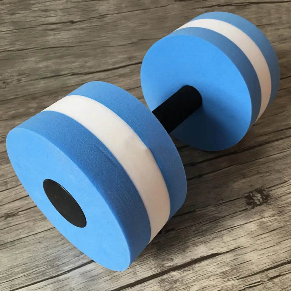 2pcs EVA Water Aquatics Fitness Dumbbell Swimming Pool Aerobics Exercise Workout Medium Aquatic Barbell Fitness Training