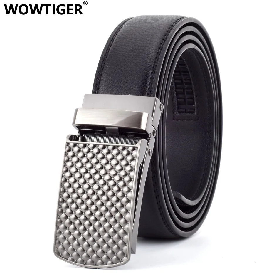 

WOWTIGER New Male Designers Luxury Brands Belts For Men 3.0cm Leather Cowskin Automatic Buckle High Quality belt ceinture homme