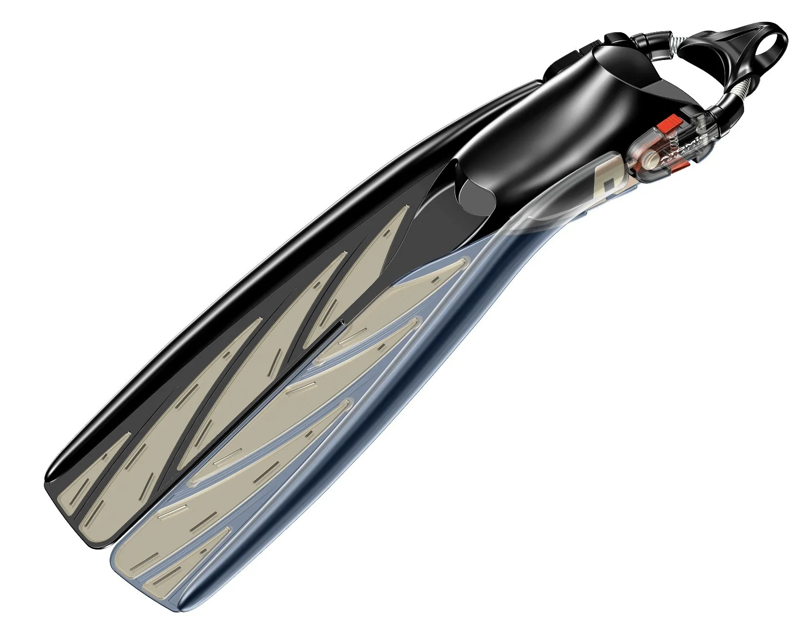 

free shipping Atomic aquatics Open Heel Splitfins with Stainless Buckle
