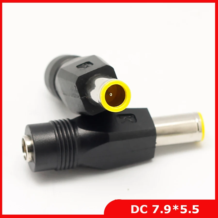

New DC jack 7.9*5.5 / 7.9 x 5.5mm Male Plug to 5.5*2.1 / 5.5 x 2.1mm female DC Power Adapter IBM Lenovo Laptops Free shipping