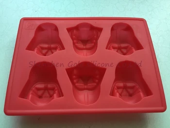 

500pcs/lot Baking Tool Tray Cookies Chocolate Soap Mould Kitchen Creative Silicone Star Wars Darth Vader Ice Cube