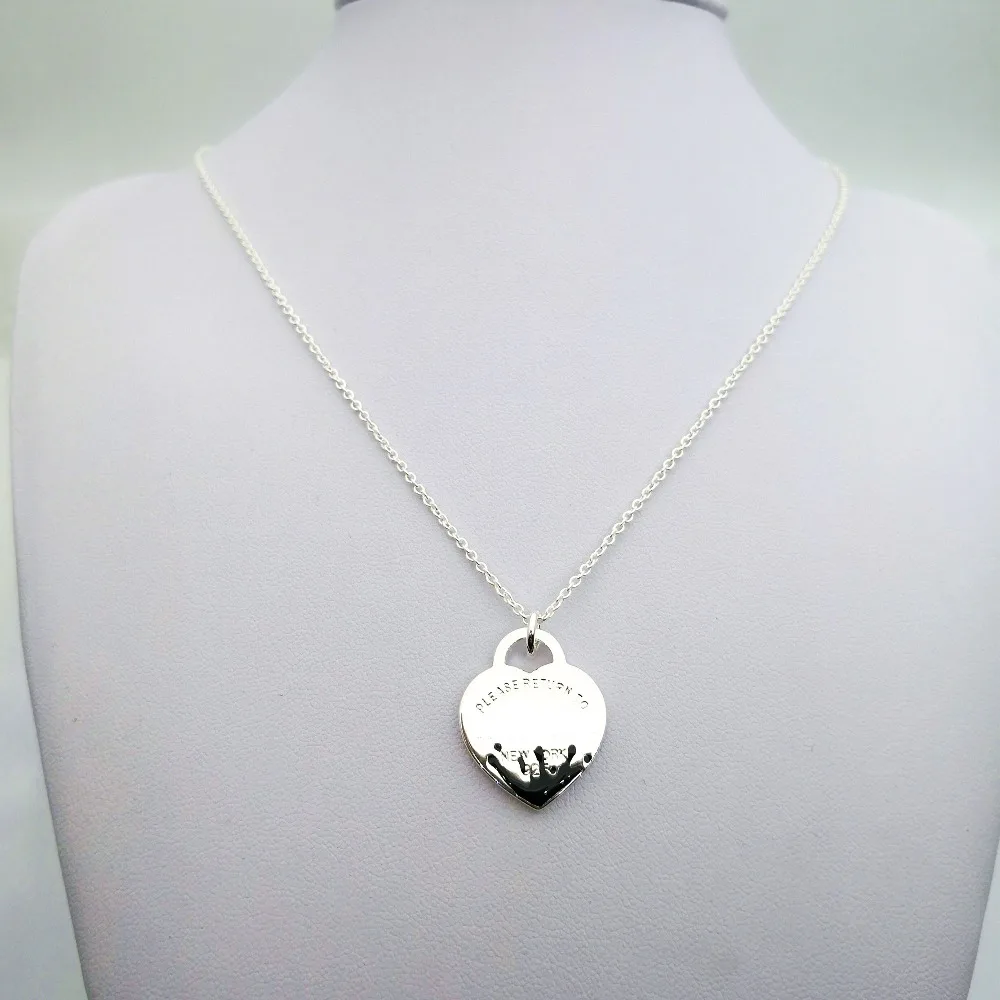 

TIFF1:1 s925 sterling silver ladies necklace pendant jewelry spray heart-shaped jewelry fashion fresh wild European style