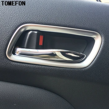 

TOMEFON 4Pcs For Toyota Prius XW50 2016 2017 ABS Matte Internal Door Handle Cover Frame Bowl Cup Panel Trim Car Styling
