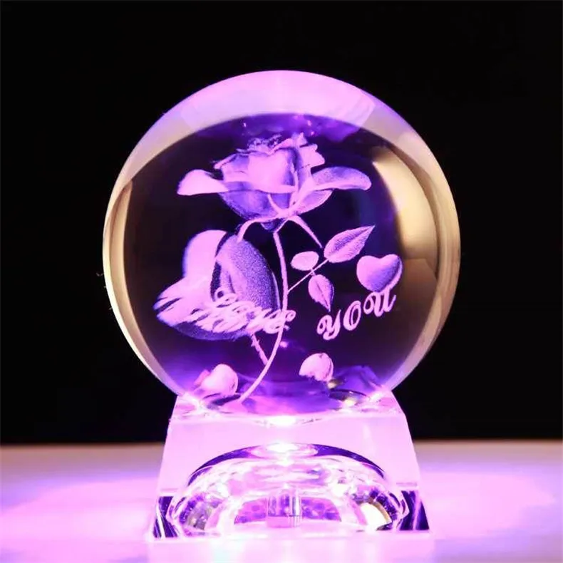 3D лазерный хрустальный шар с гравировкой кварцевый стеклянный шар миниатюрные подарки Рождественский подарок принимаем пользовательские фото