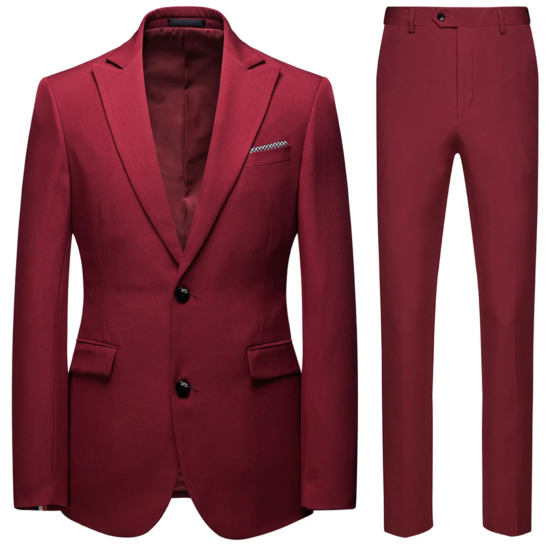 

XF118 Size M-5XL New Fashion Business Leisure Suit 2-piece Groom's Best Man Wedding 2-button Plazer Mens Suits with Pants