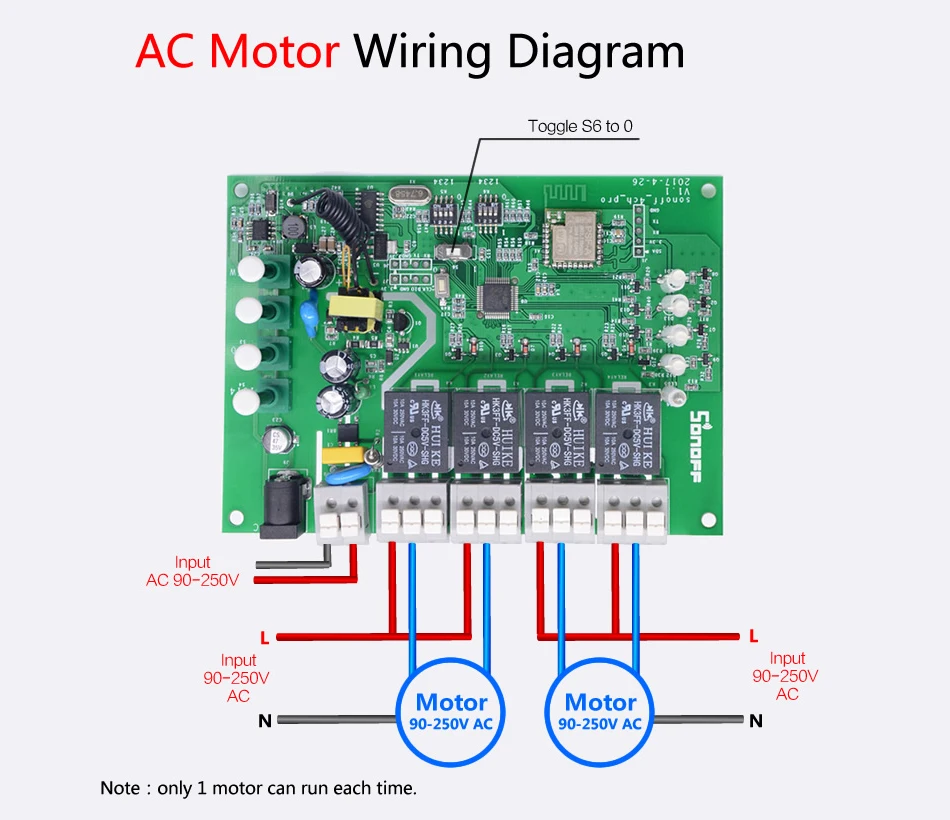 Sonoff 4CH Pro 4 канала WiFi RF Смарт вкл/выкл умный пульт управления инчинг/самоблокирующийся/блокировка/таймер на din-рейке