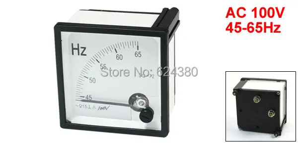 

Analog Panel Frequency Counter Hz Meter Tester Gauge Hertz Indicator 45-65 Hz - 72*72mm 100V AC
