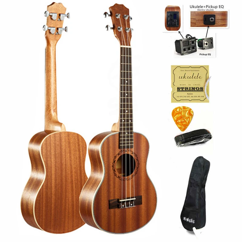 Ukulele Soprano 21 Guitare Hawaienne A 4 Cordes Manche En Bois De Rose Acajou Instruments De Musique Eq Aliexpress