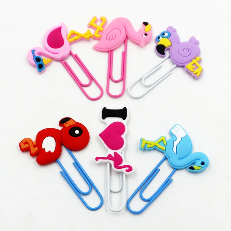 

10ps Rainbow Flamingo Party Bookmark Paper Clip Birthday Party Decorations Kids Baby Shower Gift Stationery School Office Supply