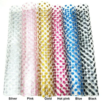 

Glitter Polka Dot Jelly Canvas Sheets Faux Leather PVC Sheets For DIY Hair Bow Vinyl Faux 20*34cm 12pcs/lots PPUL41