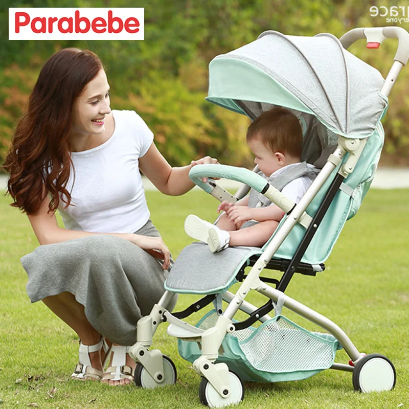 

2018 NEW Light Baby Stroller Travel System Luxury Baby Pram Pushchair Lightweight Folding Baby Trolley with Large pockets