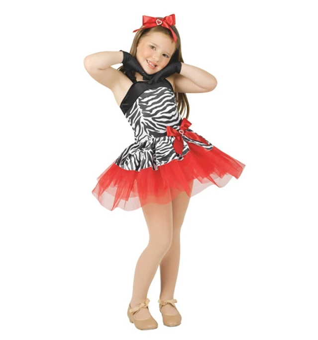 Girl Stage Performance Costume Zebra Pattern Costume Professional Dance