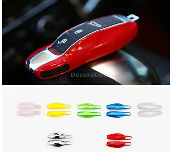 

fit For Porsche Macan 2014 2015 2016 2017 Interior Decorative Car Key Case Box Cover 2pcs