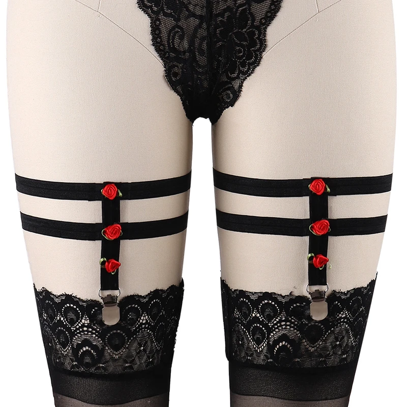 2017 New Womens Leg Harness Garter Tight Clip Thigh Belt Pastel Goth