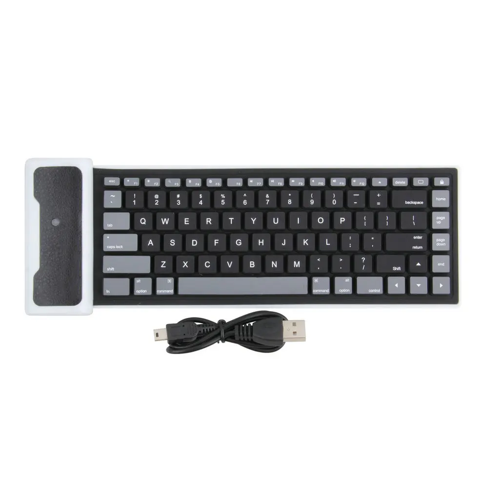 

New Flexible Silicone Wireless Bluetooth Keyboard Mini Keyboard with USB Charging Cable Universal For PC Laptop iPad