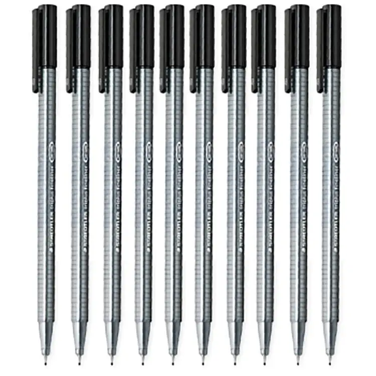 10 шт STAEDTLER 334 Triplus Fineliner черные/красные/синие ручки 0,3 мм металлический наконечник художественный дизайн