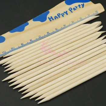 

500pcs/lot 11.5CM Orange Wood Stick Two-End Cuticle Pusher Remover Pedicure Manicure Care Salon Nail Art Tools Supply Wholesale