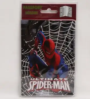 

PU cover to passport for travel, 3D Cartoon spider-man cover for passport ,porte carte credit size 9.6*14cm