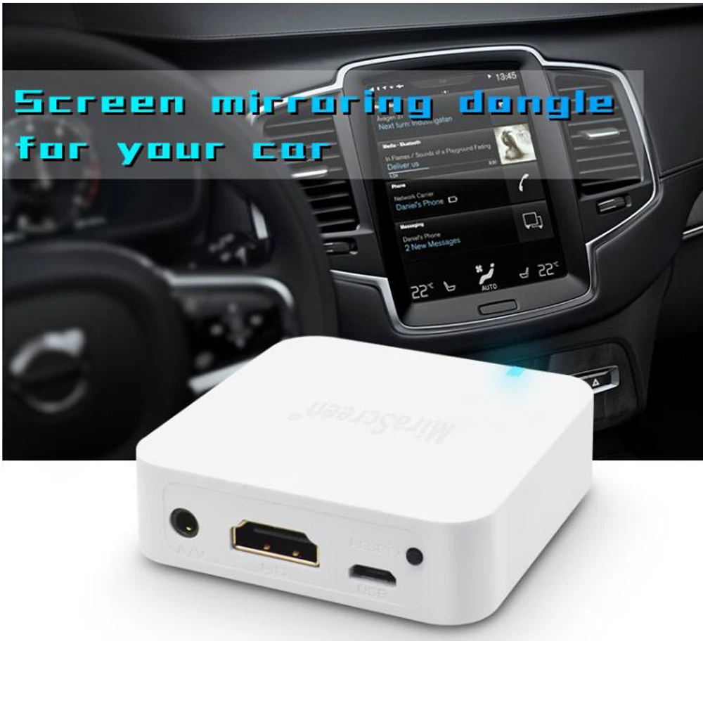 Vara sem Fio Saída de Vídeo Mirascreen Carro Auto Mídia Dlna Miracast Airplay Espelhamento Tela Dongle tv hd av Streamer Exibição x7 - Image 5