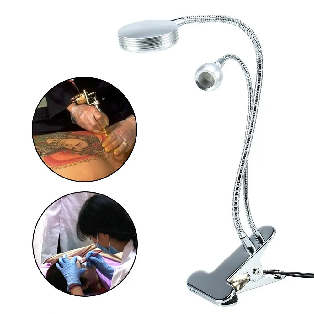 Креативная настольная лампа 2 в 1 с зажимом, USB, с двумя головками, Регулируемый USB Настольный светильник для чтения бровей, тату, Нейл-арт, красота, макияж