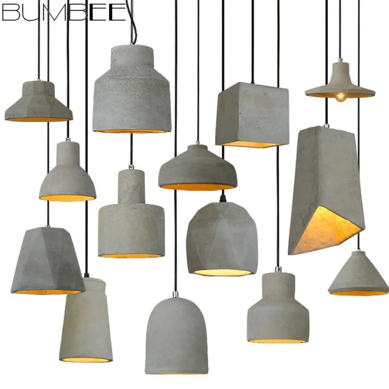 Американский Ретро подвесные светильники цемент кафе столовая Hanglamp бар