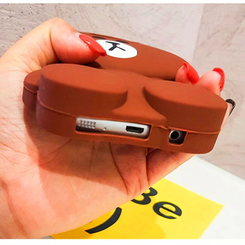 South Korea Cartoon Bear Silicone Protective Case For S9/S8 plus S7/S6 edge S5 S4 S3 Note3/4/5 J3 J5 J7 A3 A5 A7 Soft Cover Capa