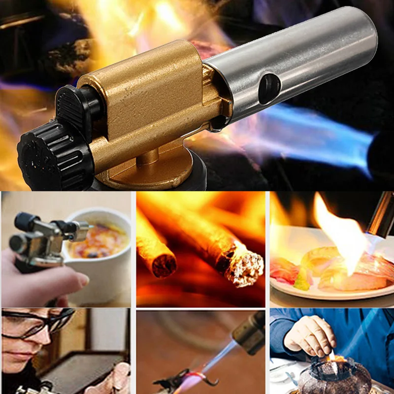 M60 Copper Welding Torches Gas Electronic Ignition Welding Gun Adjustable Flame Thrower for Outdoor Picnic BBQ Welding Equipment