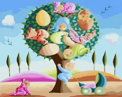 cioioil-X176 tree of life Acrylic Paint By Numbers Oil Painting Gift Coloring By Numbers Picture On Wall decor