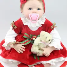 Силиконовые куклы reborn baby длу улучшения сна кукла ручной работы Реалистичная игрушка Рождественский подарок для детей дизайн