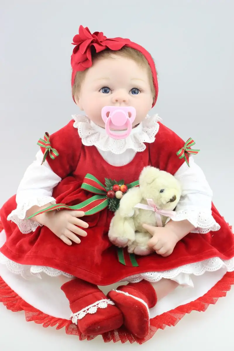 

Silicone reborn baby dolls accompany sleep baby doll handmade lifelike Christmas gift brinquedos for children new design