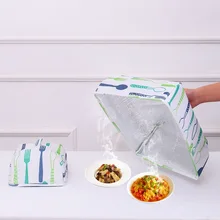 3 размера/набор кухня Большая изоляция крышка посуды складной пылезащитный Крышка для еды обеденный стол алюминиевая фольга пищевая крышка квадратное блюдо