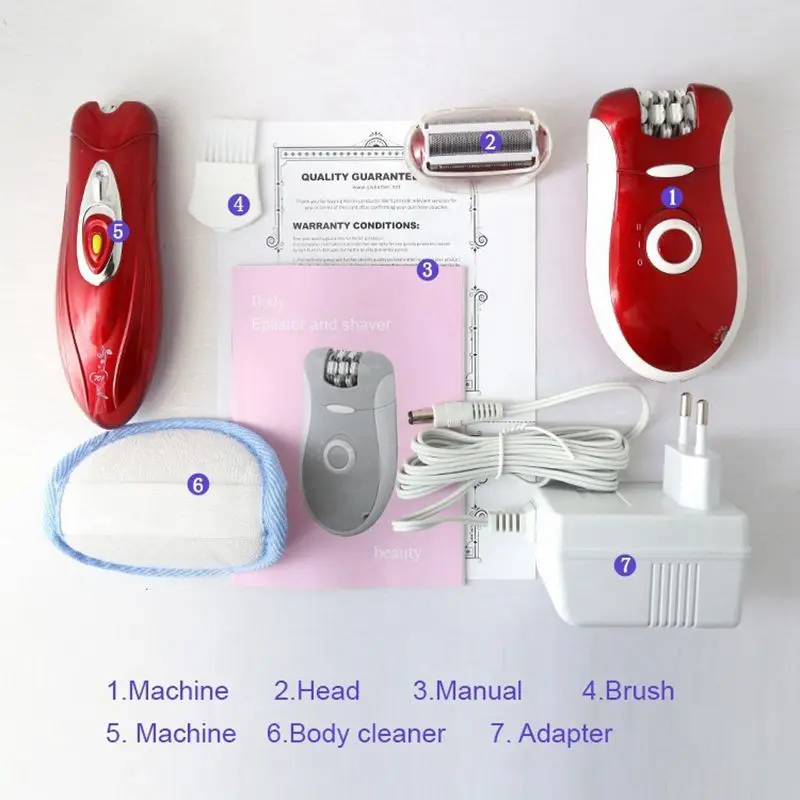 

kemei KM-3068 New 3 in 1 Women Epilator Shaving Device knife Electric Shaver Lady's Shaver Female body care Hair Cleaner Tool