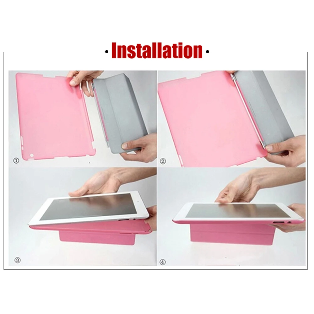 Чехол для for IPad Mini 1/2/3, golp 2 в 1 идеально подходит Магнитный искусственная кожа Smart Cover ПК прозрачный чехол для for IPad Mini 1/ 2/3