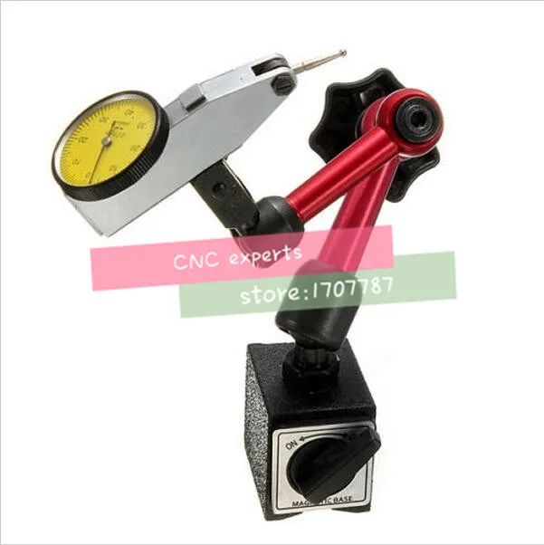 

Free Shipping dial indicator 0-0.8mm/0.01mm with mini magnetic stand 2 in 1 lever dial test indicator measuring tool
