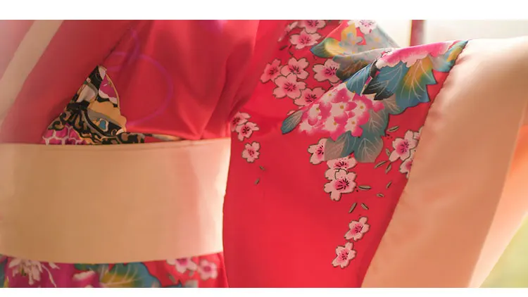 Yhotmeng Сексуальное Милое женское японское кимоно с принтом, высокое качество, атласное кимоно с галстуком-бабочкой, банный халат, ночная рубашка, пижамный комплект
