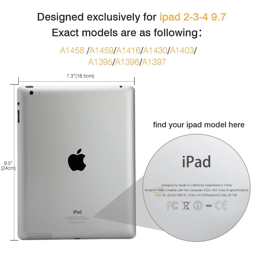 Funda-para-Apple-iPad-2-3-4-Magnetic-Auto-Wake-Up-Sleep-Flip-Litchi-PU-Funda